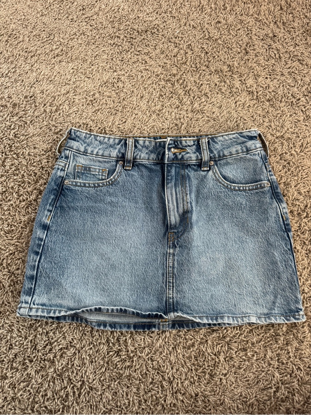PacSun Light Blue Denim A-Line Mini Skirt